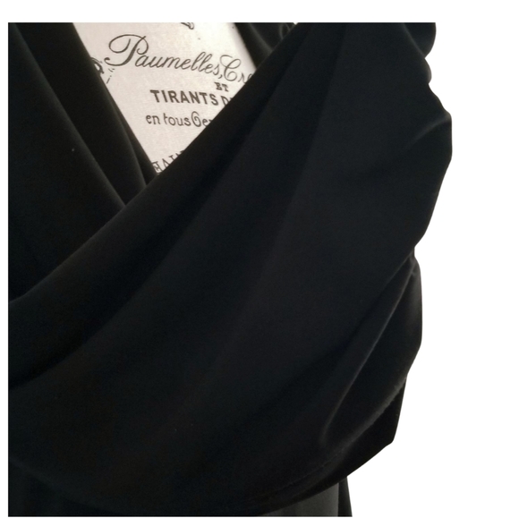 🇨🇦 Joseph Ribkoff Midi Dress With Big Cowl Neck And Puffed Balloon Sleeves - Picture 2 of 8